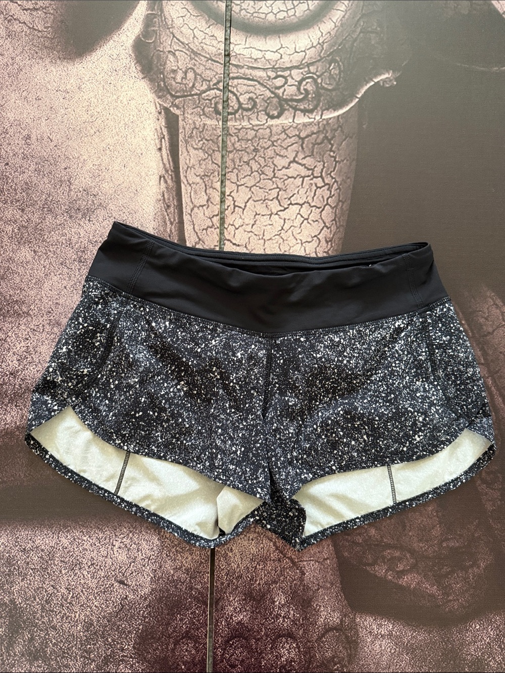 Lululemon Black Speckled Athletic Shorts